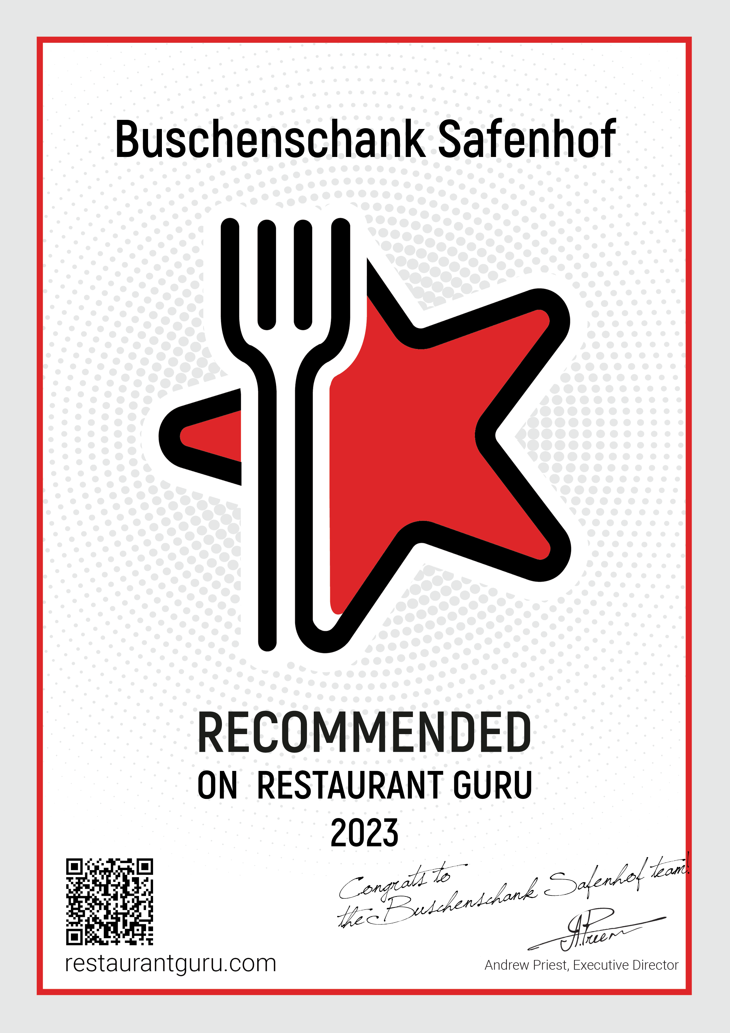 RestaurantGuru Zertifikat
